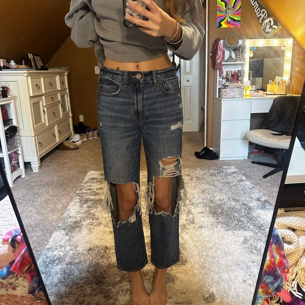 American Eagle Distressed Boyfriend Jeans